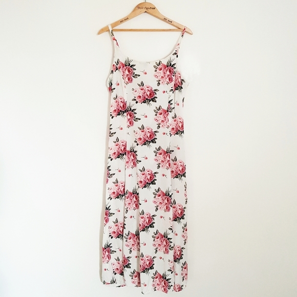 vintage pink floral sun dress - Picture 3 of 6